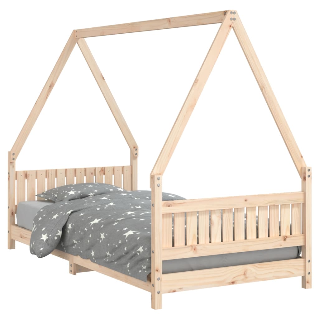 vidaXL Cadru de pat pentru copii, 90x190 cm, lemn masiv de pin vidaXL Cadru de pat pentru copii, 90x190 cm, lemn masiv de pin