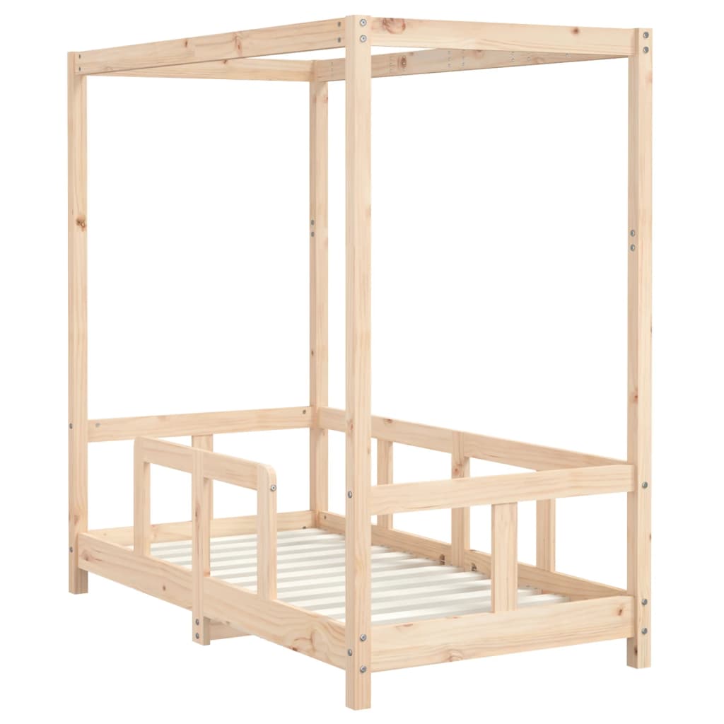 vidaXL Cadru de pat pentru copii, 70x140 cm, lemn masiv de pin vidaXL Cadru de pat pentru copii, 70x140 cm, lemn masiv de pin