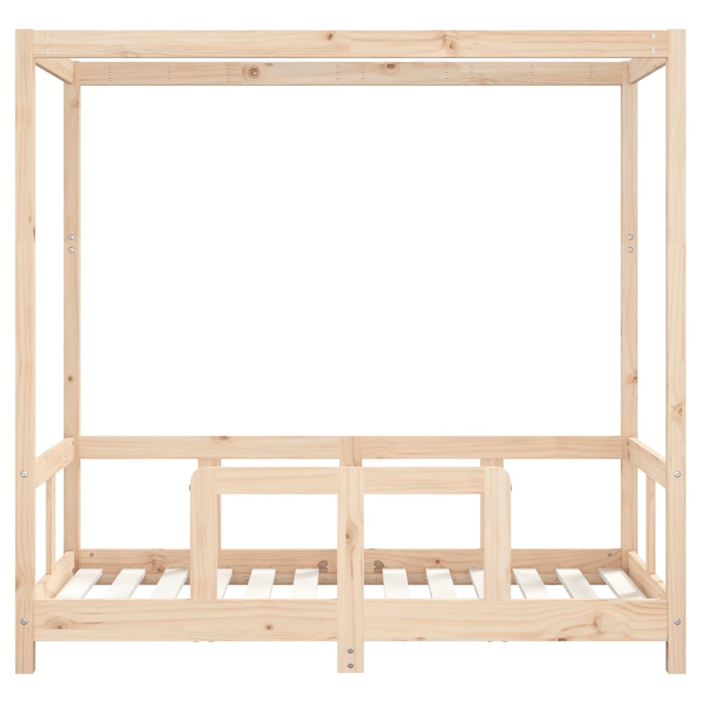 vidaXL Cadru de pat pentru copii, 70x140 cm, lemn masiv de pin vidaXL Cadru de pat pentru copii, 70x140 cm, lemn masiv de pin