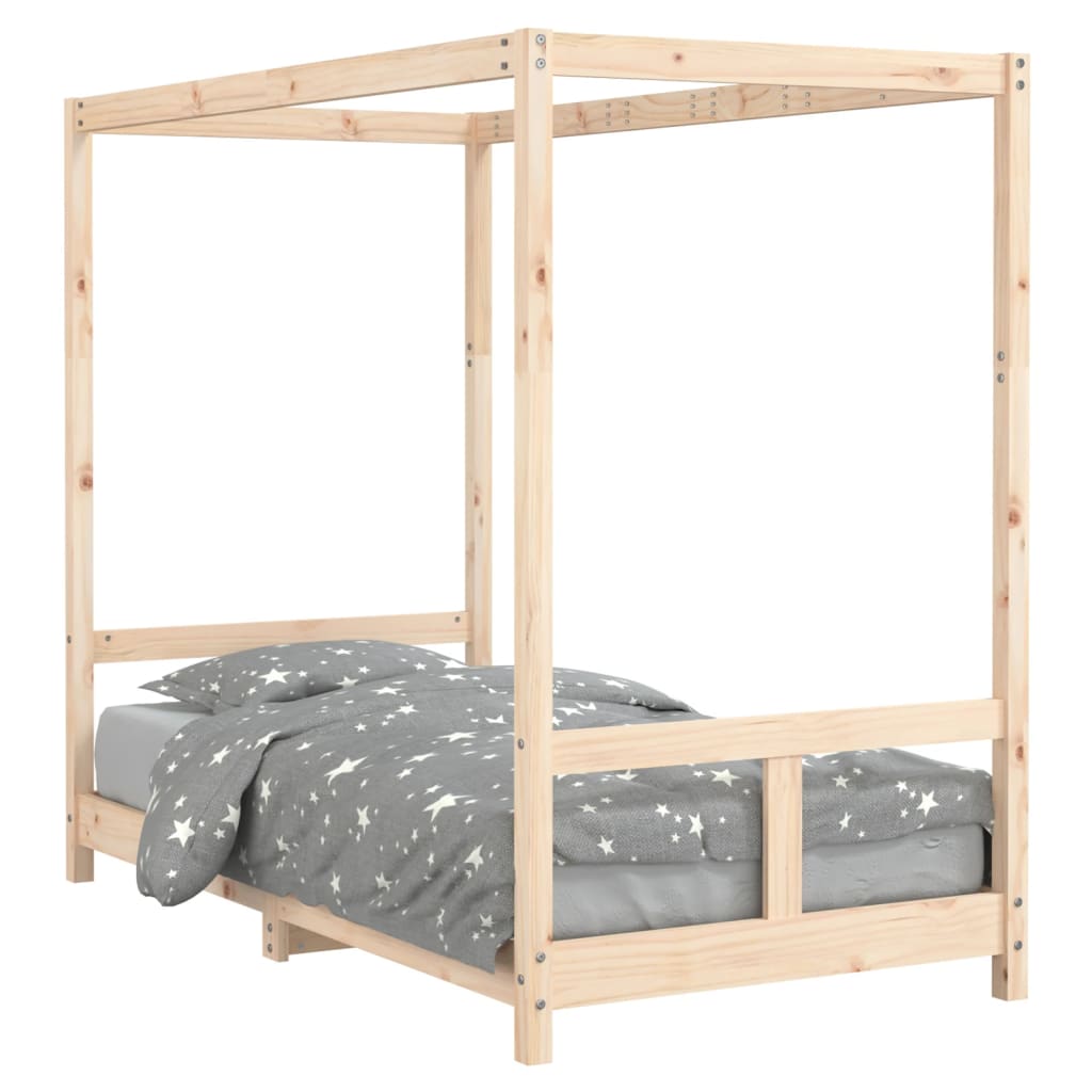 vidaXL Cadru de pat pentru copii, 80x160 cm, lemn masiv de pin vidaXL Cadru de pat pentru copii, 80x160 cm, lemn masiv de pin