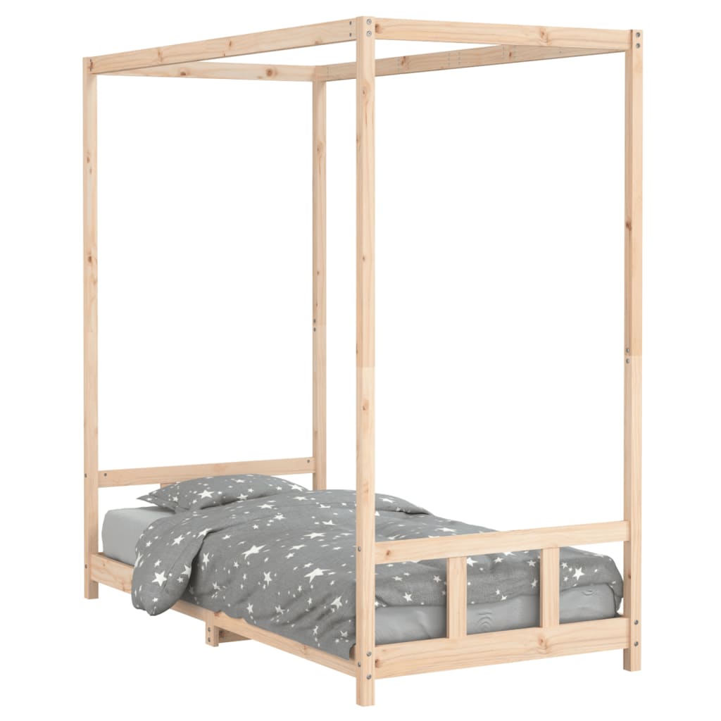 vidaXL Cadru de pat pentru copii, 90x190 cm, lemn masiv de pin vidaXL Cadru de pat pentru copii, 90x190 cm, lemn masiv de pin