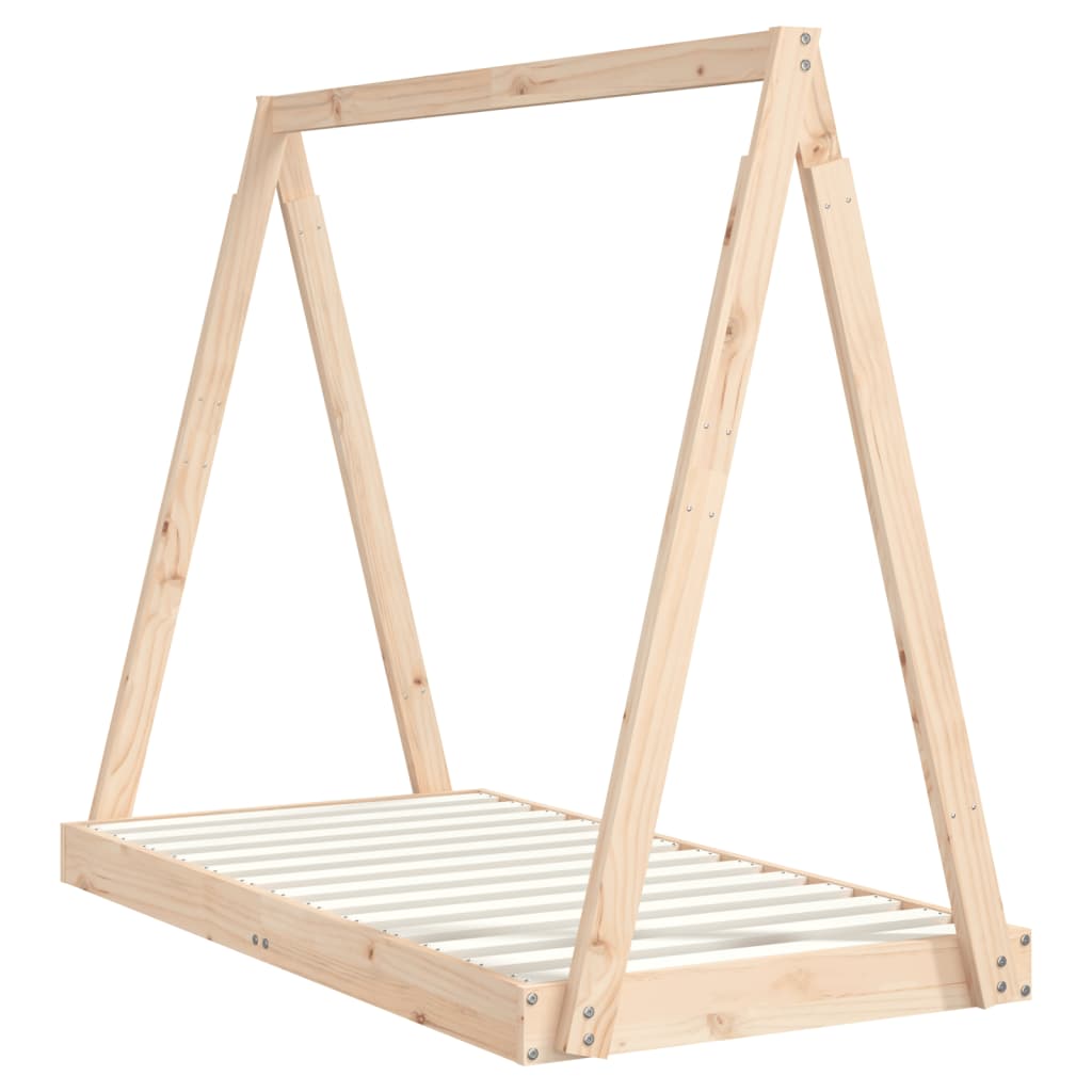 vidaXL Cadru de pat pentru copii, 70x140 cm, lemn masiv de pin vidaXL Cadru de pat pentru copii, 70x140 cm, lemn masiv de pin