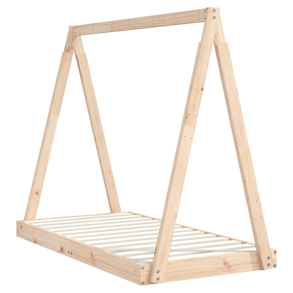 vidaXL Cadru de pat pentru copii, 70x140 cm, lemn masiv de pin vidaXL Cadru de pat pentru copii, 70x140 cm, lemn masiv de pin