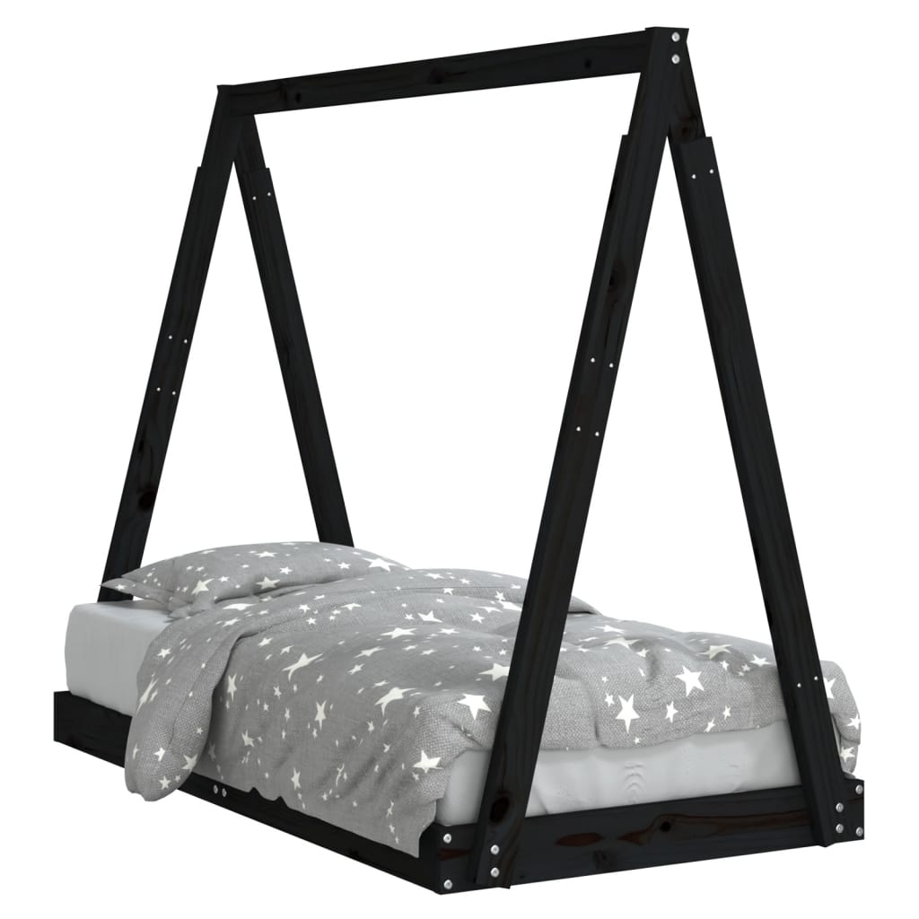 vidaXL Cadru de pat pentru copii, 70x140 cm, lemn masiv de pin vidaXL Cadru de pat pentru copii, 70x140 cm, lemn masiv de pin
