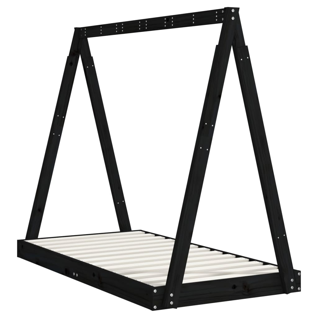 vidaXL Cadru de pat pentru copii, 70x140 cm, lemn masiv de pin vidaXL Cadru de pat pentru copii, 70x140 cm, lemn masiv de pin
