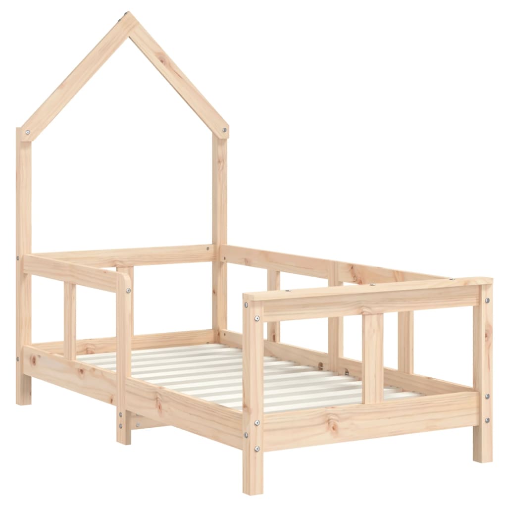vidaXL Cadru de pat pentru copii, 70x140 cm, lemn masiv de pin vidaXL Cadru de pat pentru copii, 70x140 cm, lemn masiv de pin