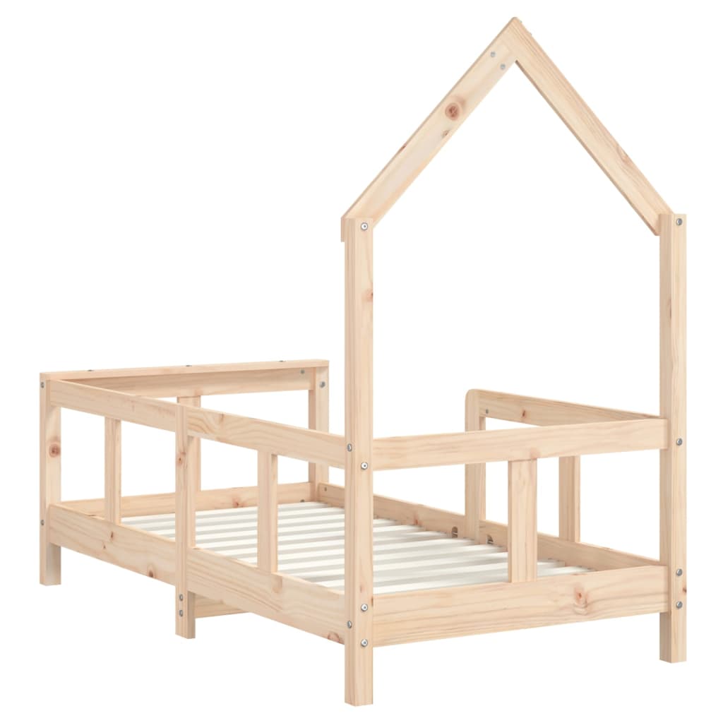 vidaXL Cadru de pat pentru copii, 70x140 cm, lemn masiv de pin vidaXL Cadru de pat pentru copii, 70x140 cm, lemn masiv de pin