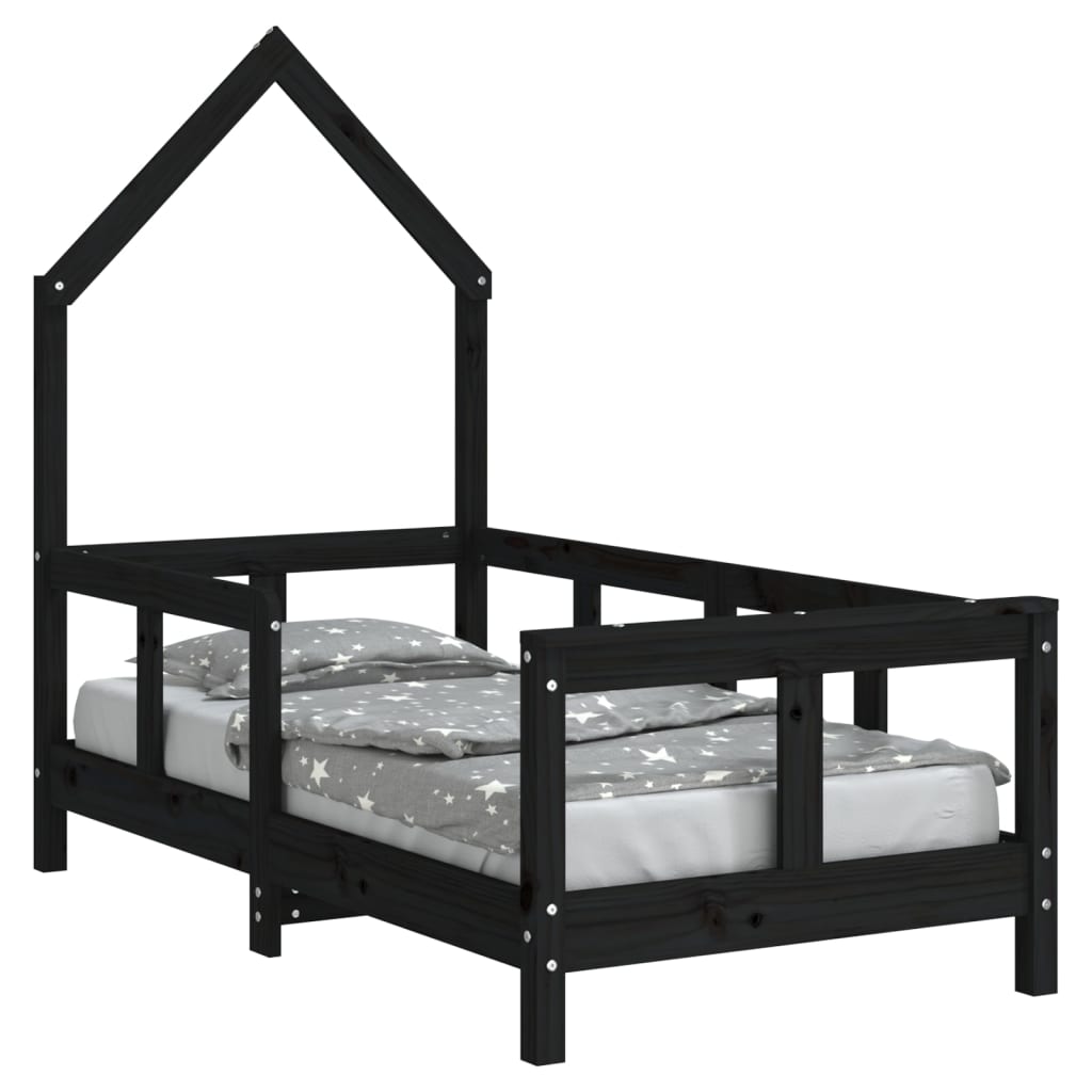 vidaXL Cadru de pat pentru copii, 70x140 cm, lemn masiv de pin vidaXL Cadru de pat pentru copii, 70x140 cm, lemn masiv de pin