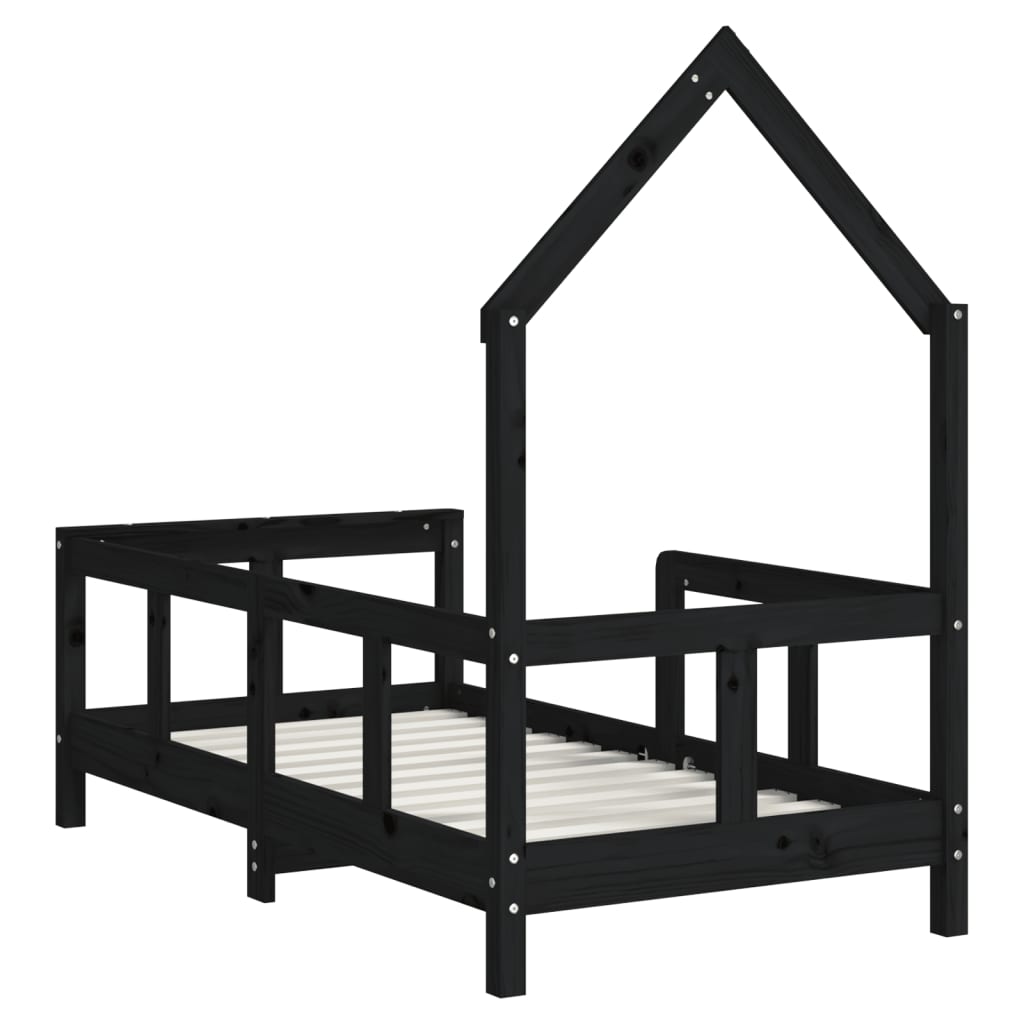 vidaXL Cadru de pat pentru copii, 70x140 cm, lemn masiv de pin vidaXL Cadru de pat pentru copii, 70x140 cm, lemn masiv de pin