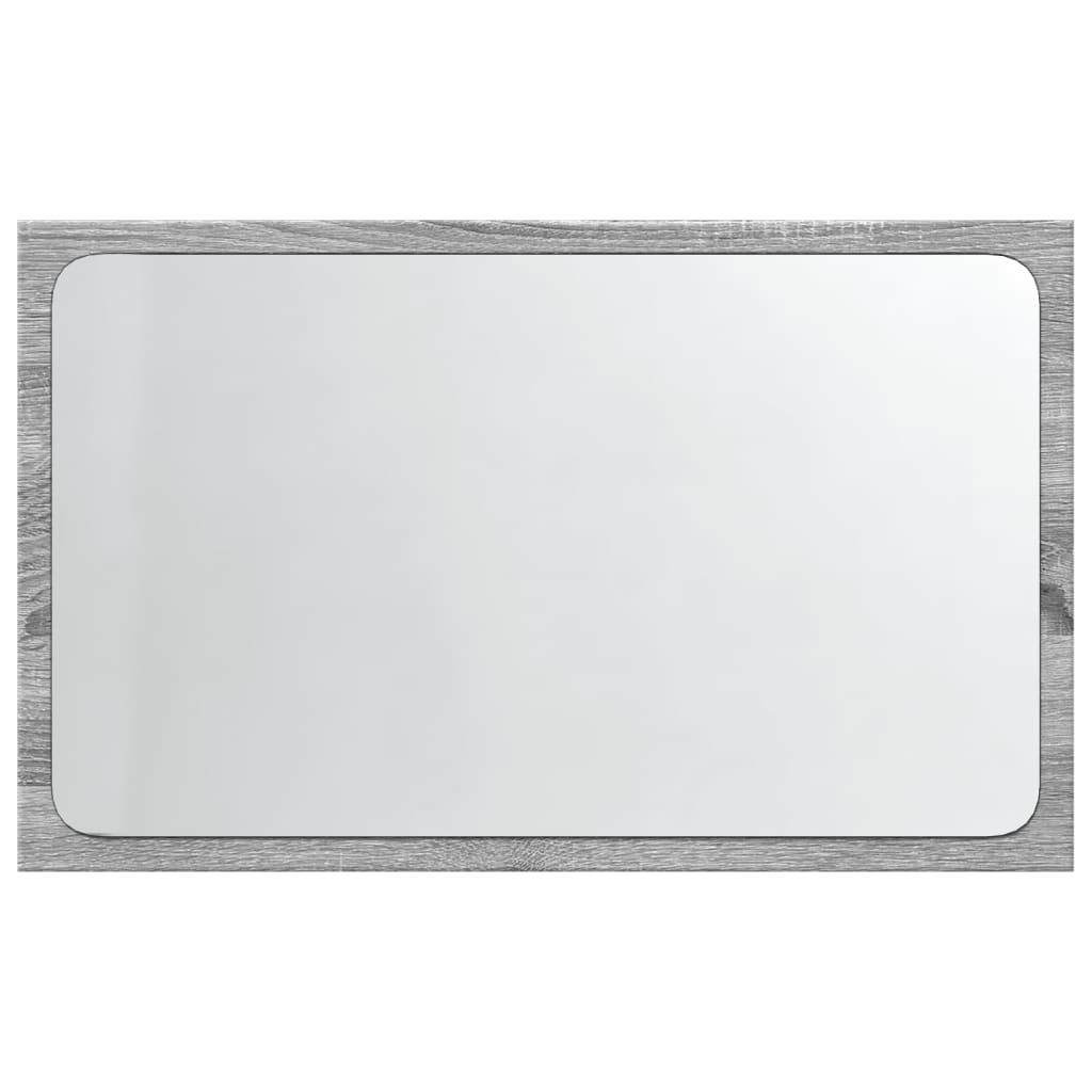 vidaXL Oglindă de baie LED, gri sonoma, 60x8,5x38 cm lemn prelucrat