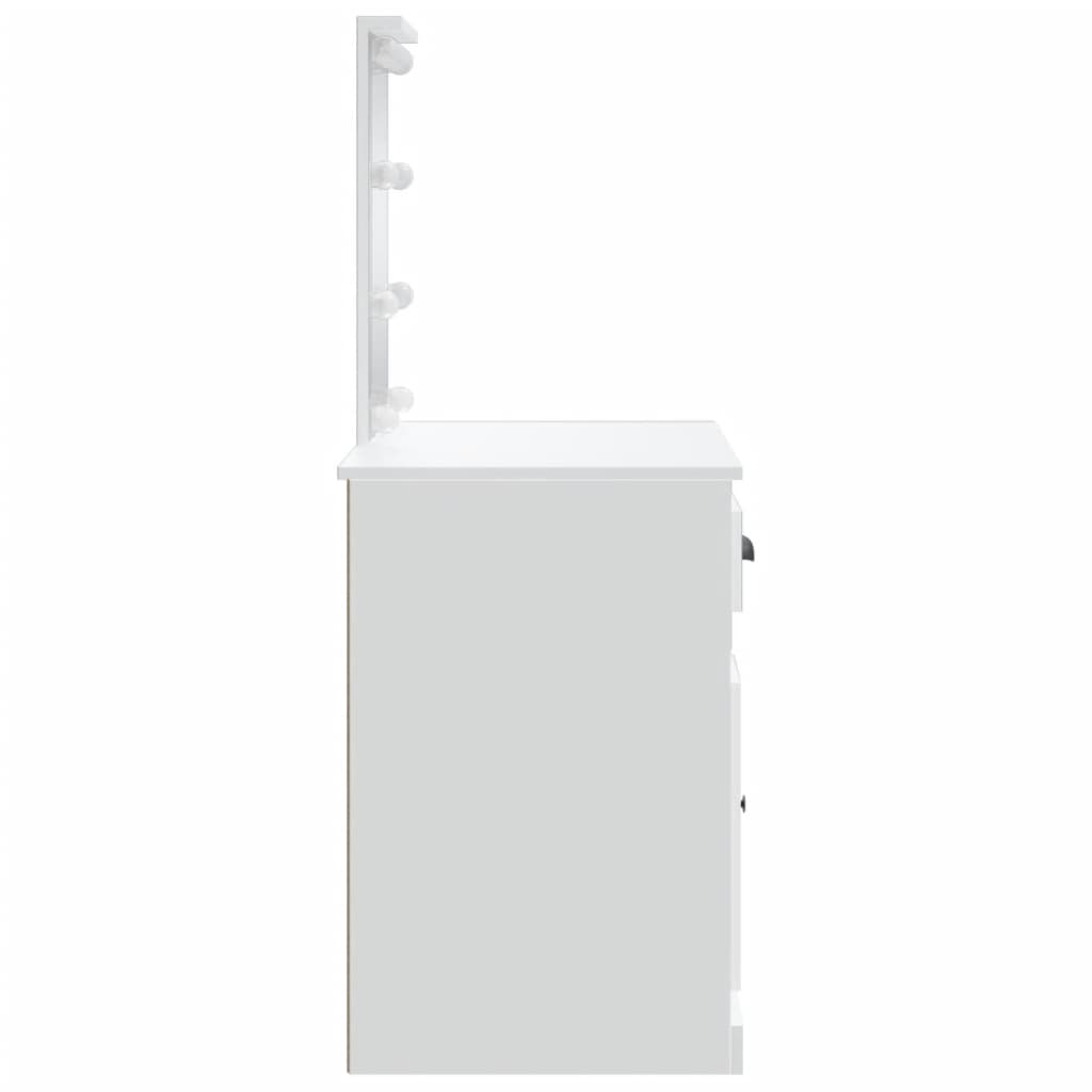 vidaXL Masă de toaletă cu LED-uri, alb, 90x42x132,5 cm vidaXL Masă de toaletă cu LED-uri, alb, 90x42x132,5 cm