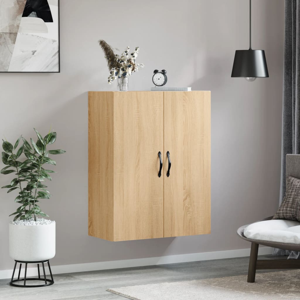 vidaXL Dulap TV pe perete stejar sonoma, 69,5x34x90 cm, lemn prelucrat