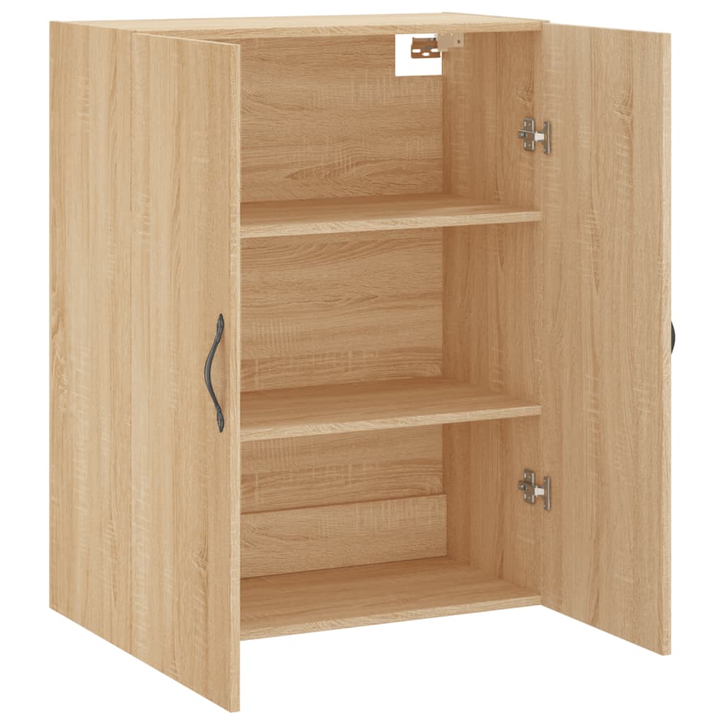 vidaXL Dulap TV pe perete stejar sonoma, 69,5x34x90 cm, lemn prelucrat