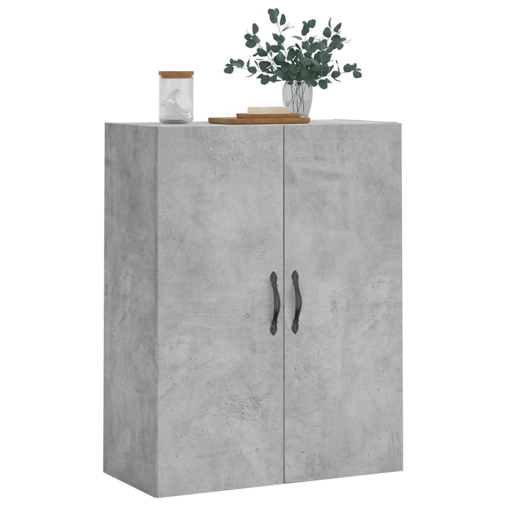 vidaXL Dulap pe perete, gri beton, 69,5x34x90 cm, lemn prelucrat