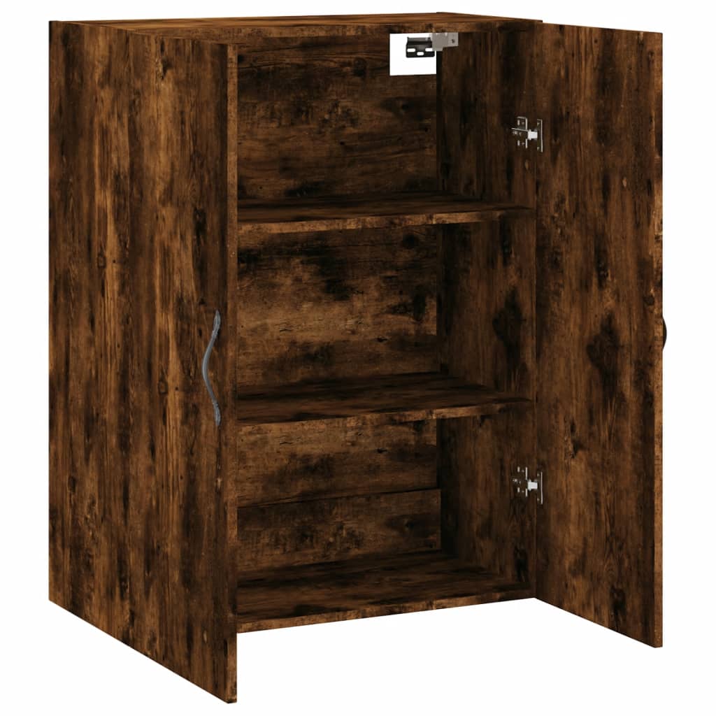 vidaXL Dulap pe perete, stejar afumat, 69,5x34x90 cm, lemn prelucrat