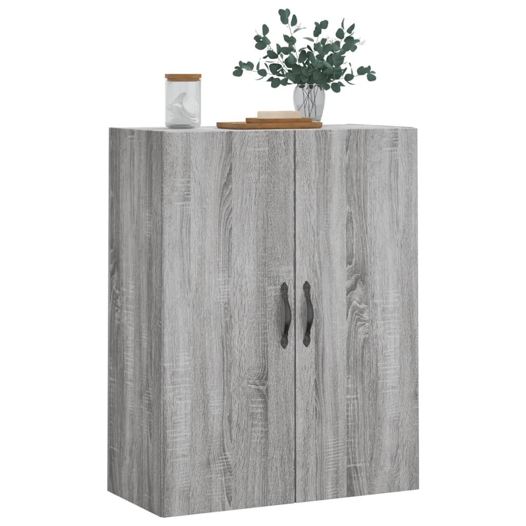vidaXL Dulap pe perete, sonoma gri, 69,5x34x90 cm, lemn prelucrat