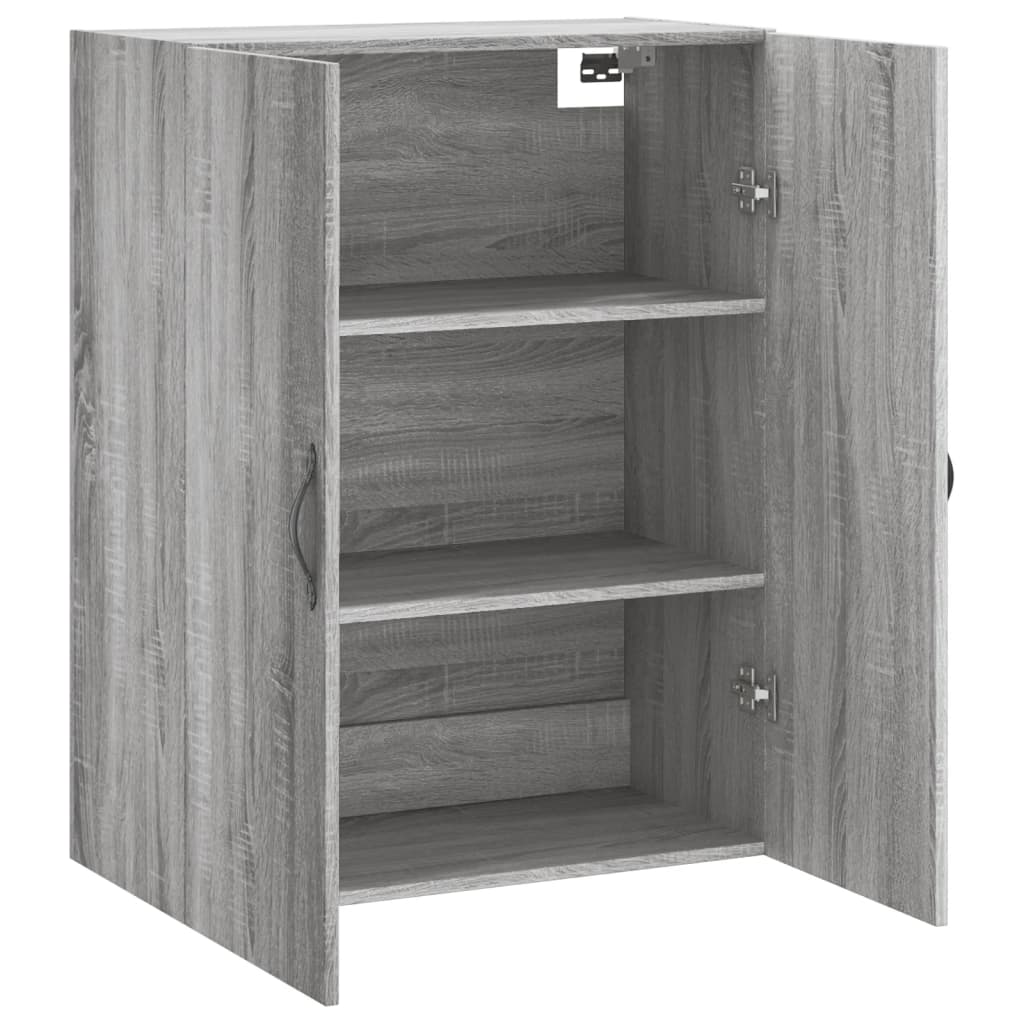 vidaXL Dulap pe perete, sonoma gri, 69,5x34x90 cm, lemn prelucrat