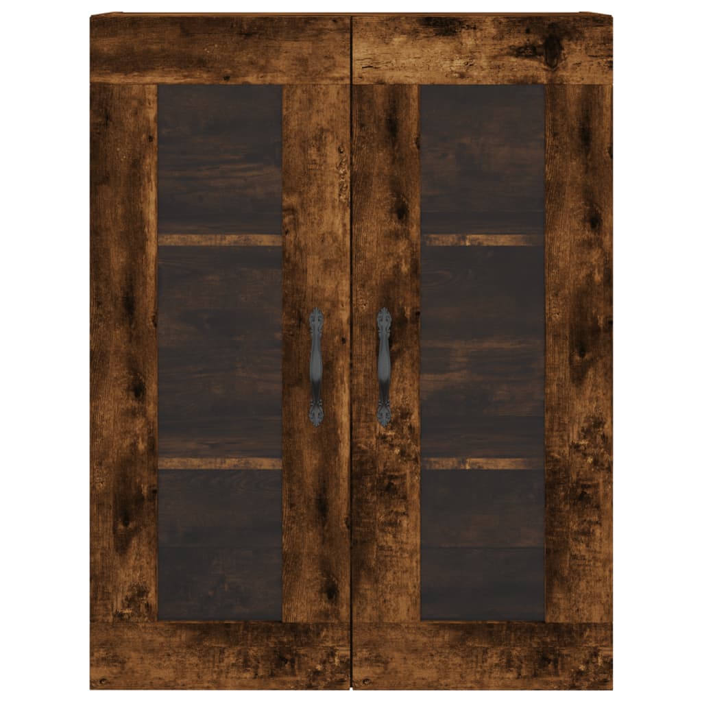 vidaXL Dulap pe perete, stejar afumat, 69,5x34x90 cm, lemn prelucrat