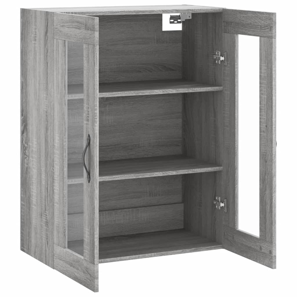 vidaXL Dulap pe perete, sonoma gri, 69,5x34x90 cm, lemn prelucrat