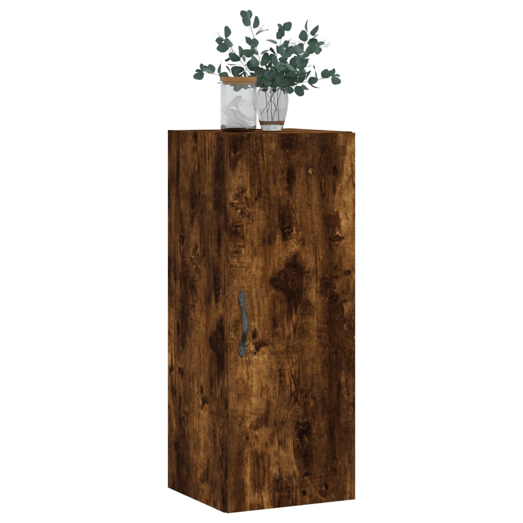 vidaXL Dulap de perete, stejar fumuriu, 34,5x34x90 cm, lemn prelucrat