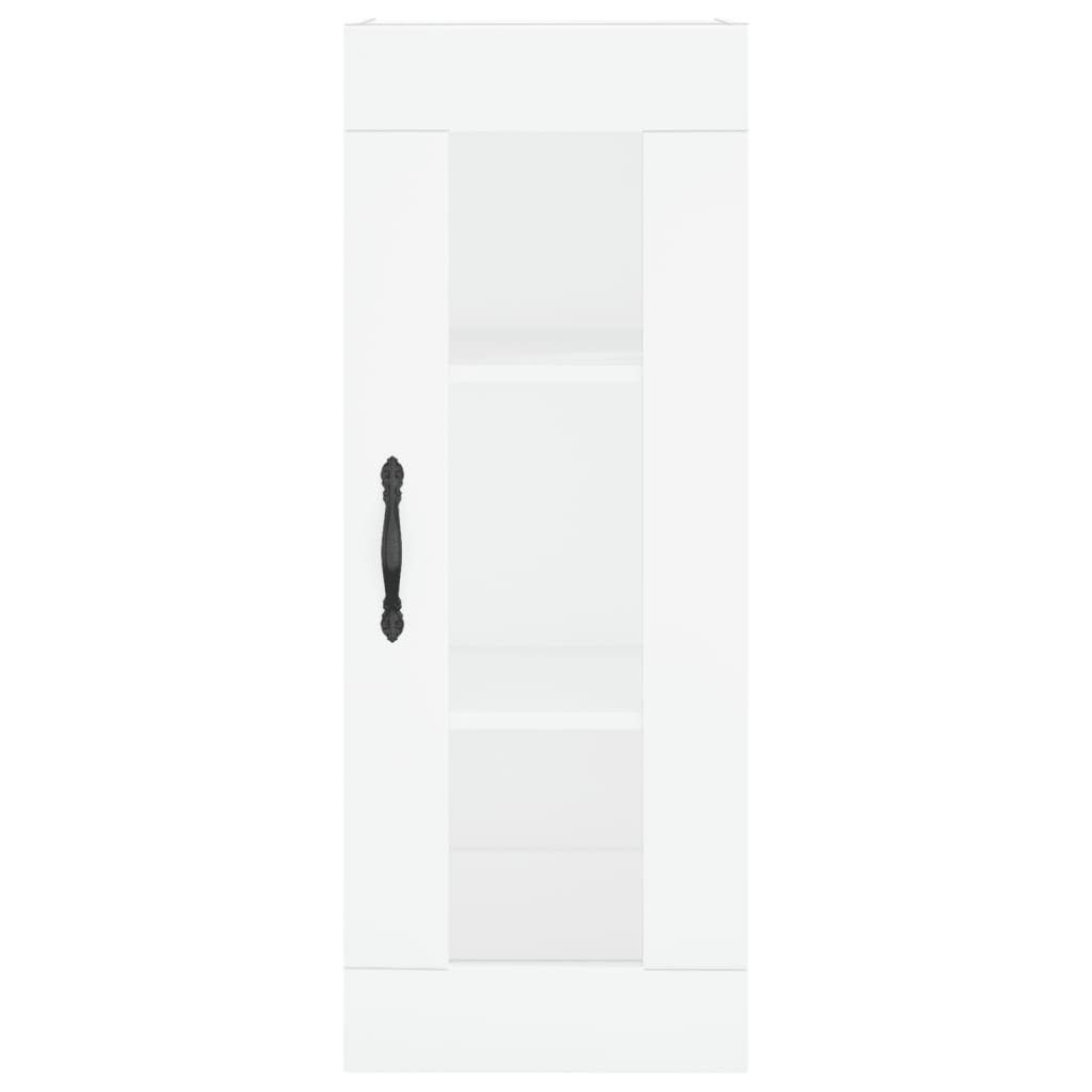 vidaXL Dulap montat pe perete, alb, 34,5x34x90 cm
