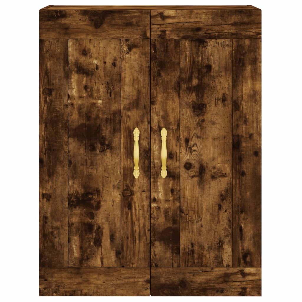 vidaXL Dulap pe perete, stejar afumat, 69,5x34x90 cm, lemn prelucrat