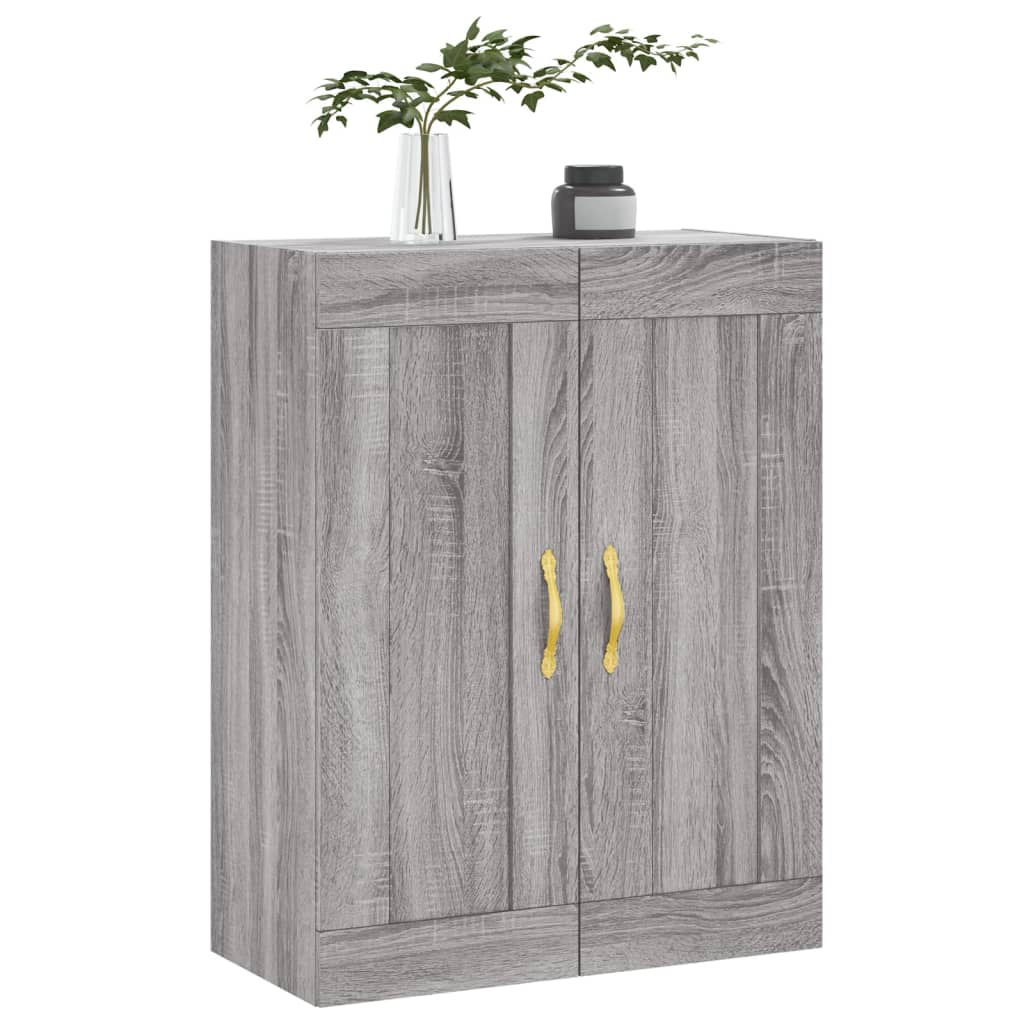 vidaXL Dulap pe perete, sonoma gri, 69,5x34x90 cm, lemn prelucrat
