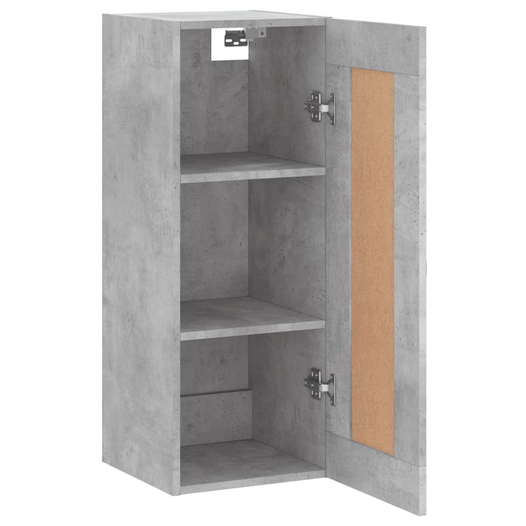 vidaXL Dulap de perete, gri beton, 34,5x34x90 cm, lemn prelucrat