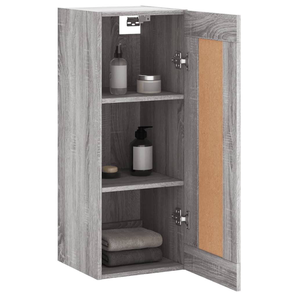 vidaXL Dulap de perete, gri sonoma, 34,5x34x90 cm, lemn prelucrat vidaXL Dulap de perete, gri sonoma, 34,5x34x90 cm, lemn prelucrat