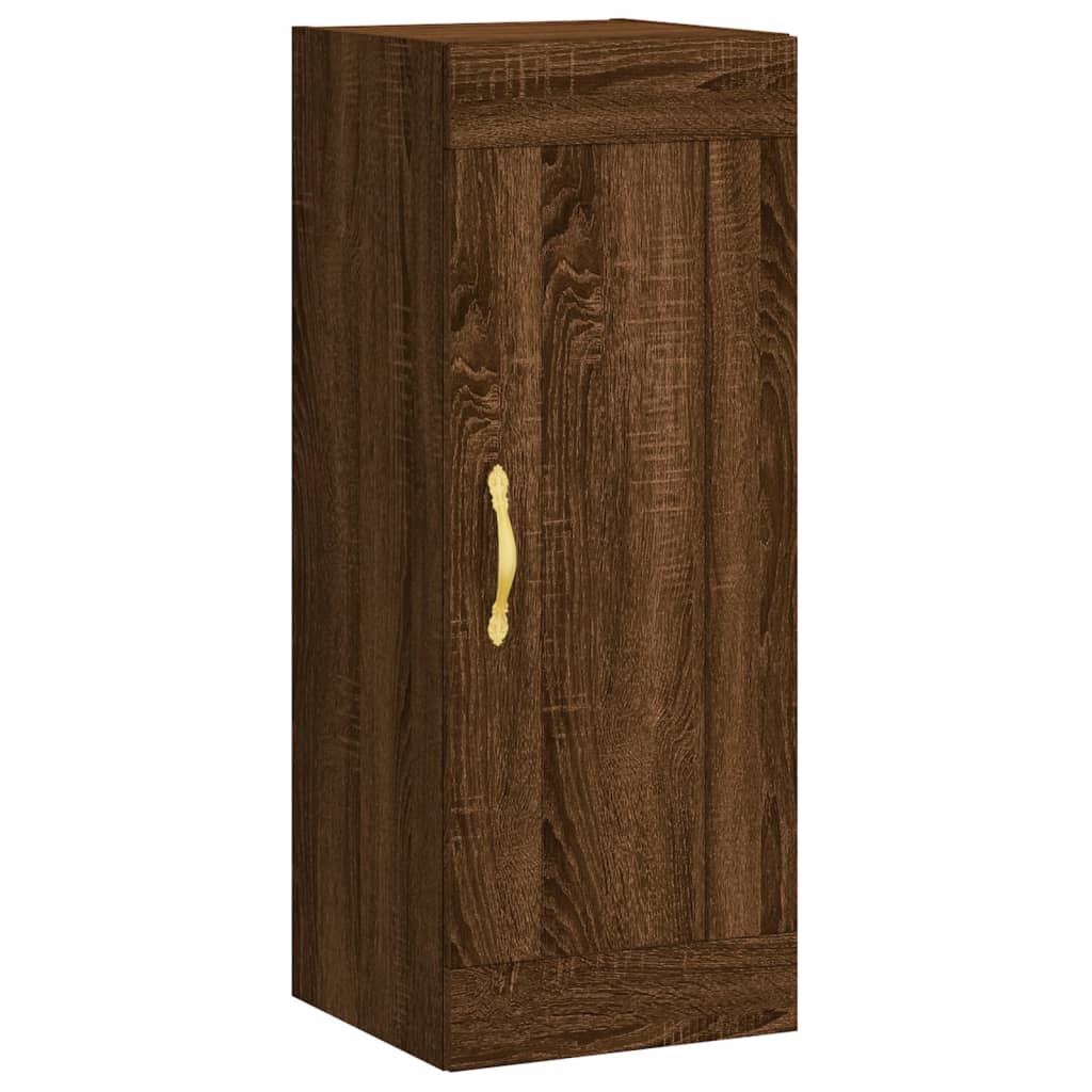 vidaXL Dulap de perete, maro stejar, 34,5x34x90 cm, lemn prelucrat