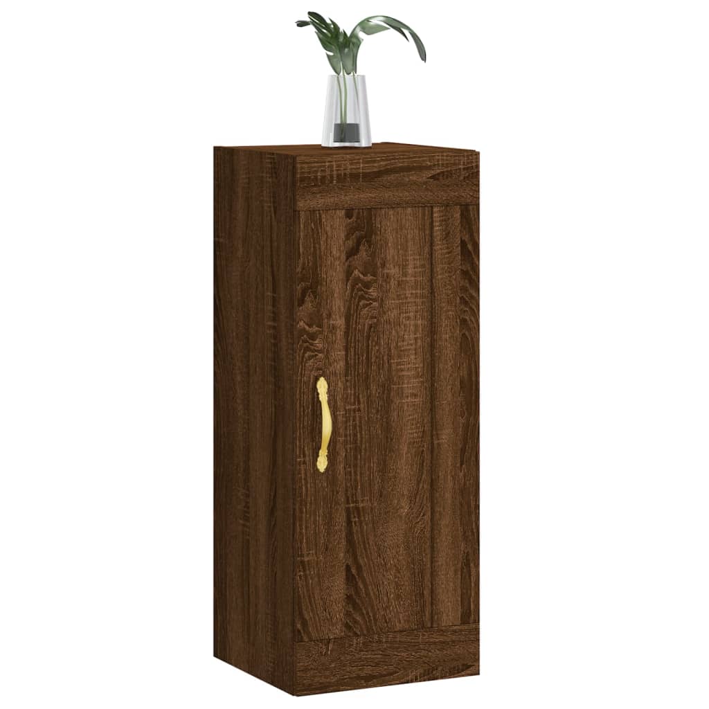 vidaXL Dulap de perete, maro stejar, 34,5x34x90 cm, lemn prelucrat