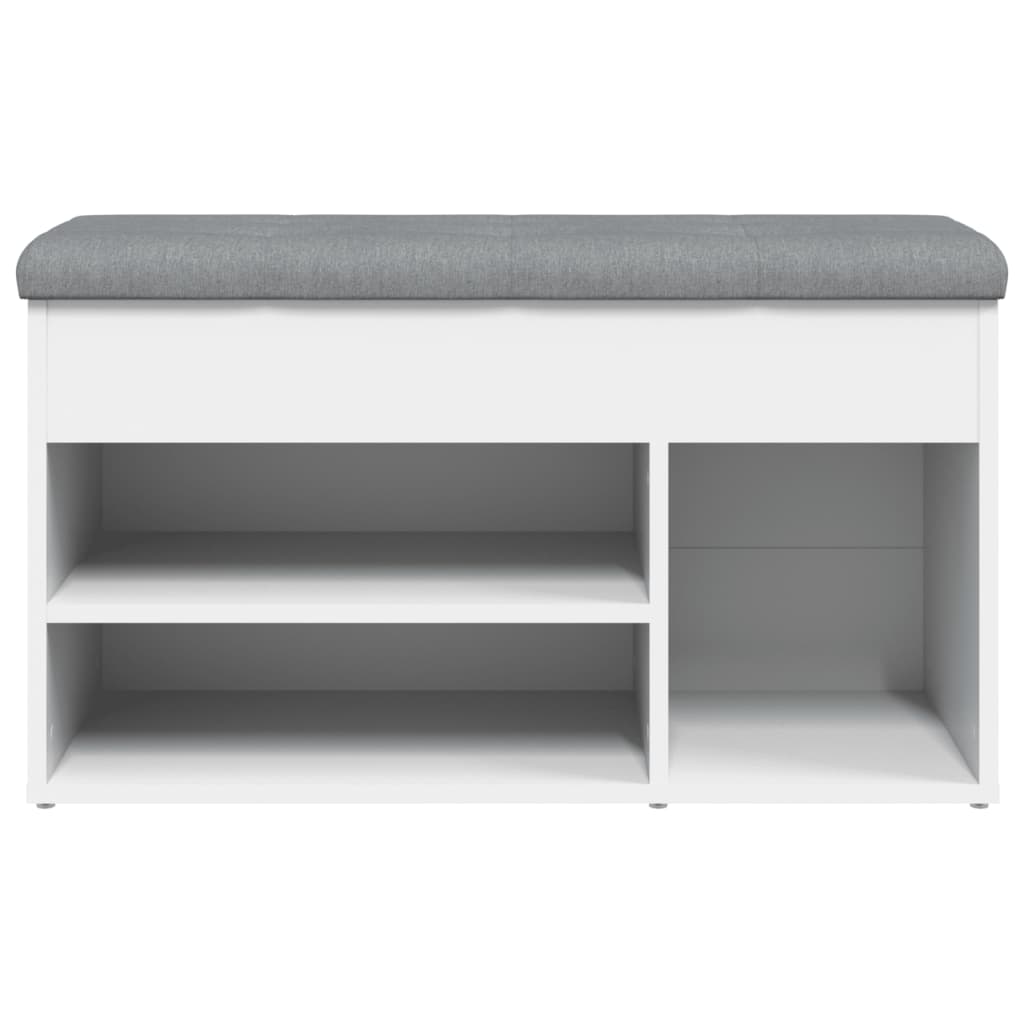 vidaXL Bancă de pantofi, alb, 82x32x45,5 cm, lemn prelucrat vidaXL Bancă de pantofi, alb, 82x32x45,5 cm, lemn prelucrat