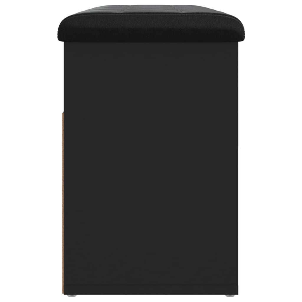 vidaXL Bancă de pantofi, negru, 82x32x45,5 cm, lemn prelucrat