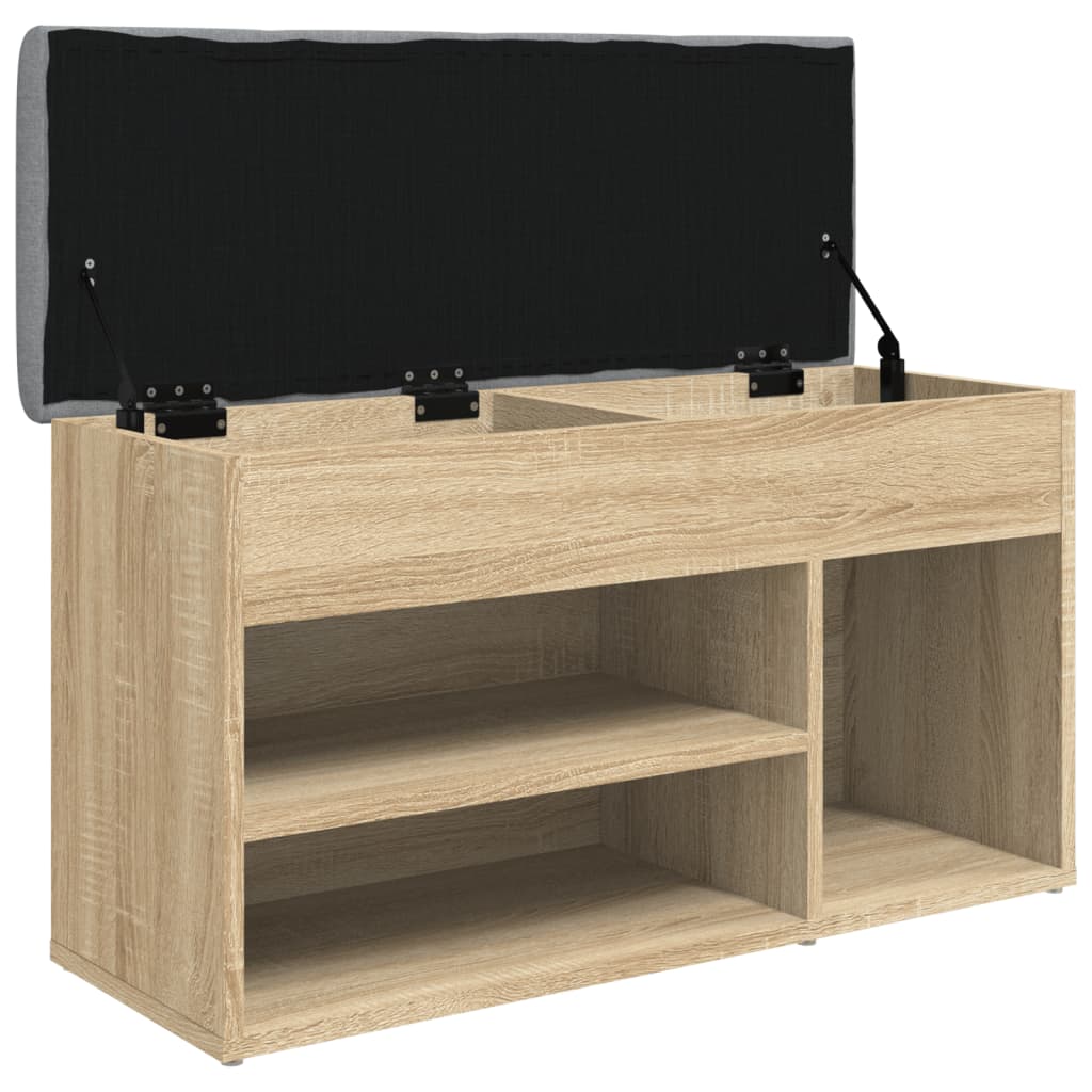 vidaXL Bancă de pantofi stejar sonoma 82x32x45,5 cm lemn prelucrat vidaXL Bancă de pantofi stejar sonoma 82x32x45,5 cm lemn prelucrat