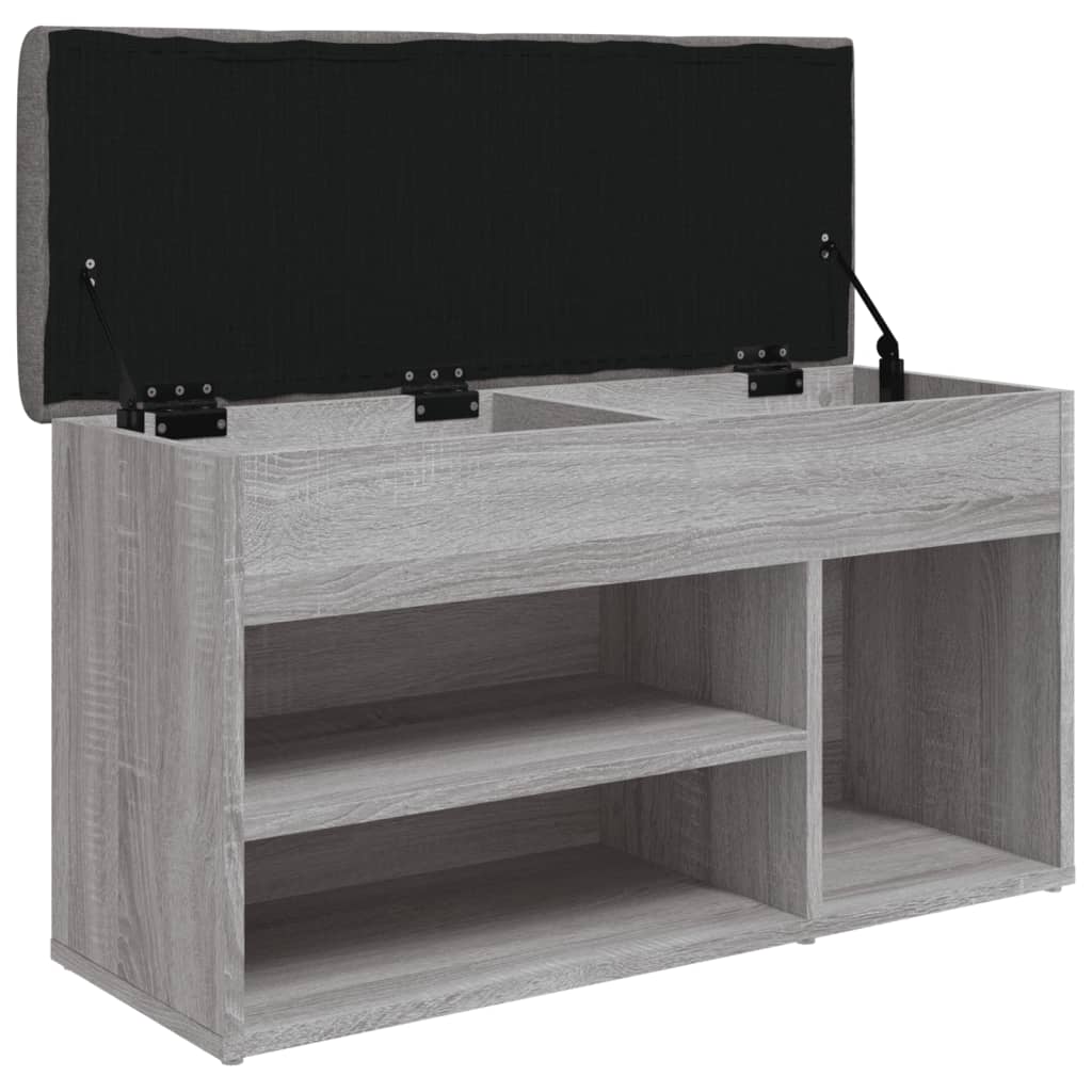 vidaXL Bancă de pantofi, gri sonoma, 82x32x45,5 cm, lemn prelucrat vidaXL Bancă de pantofi, gri sonoma, 82x32x45,5 cm, lemn prelucrat