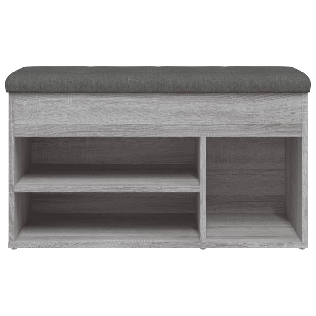vidaXL Bancă de pantofi, gri sonoma, 82x32x45,5 cm, lemn prelucrat vidaXL Bancă de pantofi, gri sonoma, 82x32x45,5 cm, lemn prelucrat