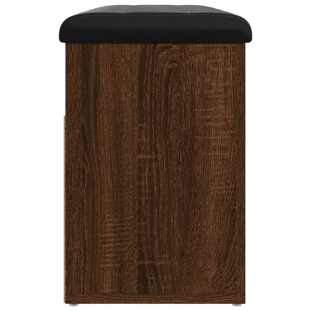 vidaXL Bancă de pantofi, stejar maro, 82x32x45,5 cm, lemn prelucrat vidaXL Bancă de pantofi, stejar maro, 82x32x45,5 cm, lemn prelucrat