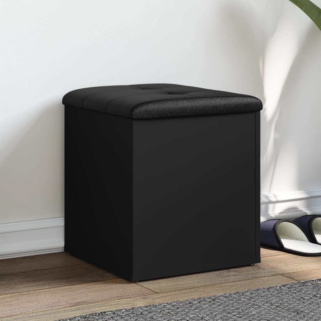 vidaXL Bancă de pantofi, negru, 42x42x45 cm, lemn prelucrat vidaXL Bancă de pantofi, negru, 42x42x45 cm, lemn prelucrat