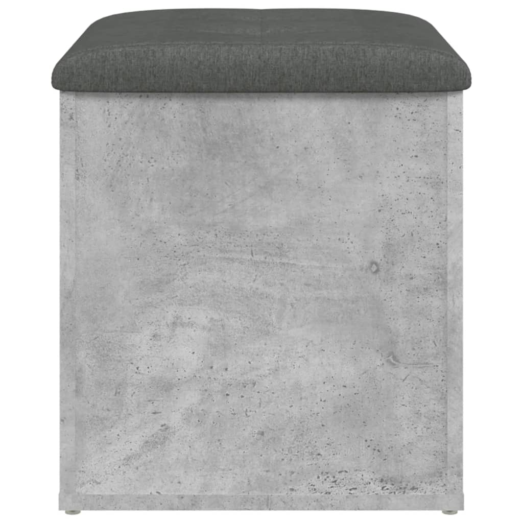 vidaXL Bancă de depozitare, gri beton, 42x42x45 cm, lemn prelucrat vidaXL Bancă de depozitare, gri beton, 42x42x45 cm, lemn prelucrat