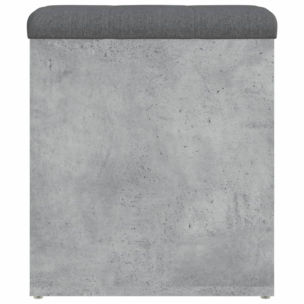 vidaXL Bancă de depozitare, gri beton, 42x42x45 cm, lemn prelucrat vidaXL Bancă de depozitare, gri beton, 42x42x45 cm, lemn prelucrat