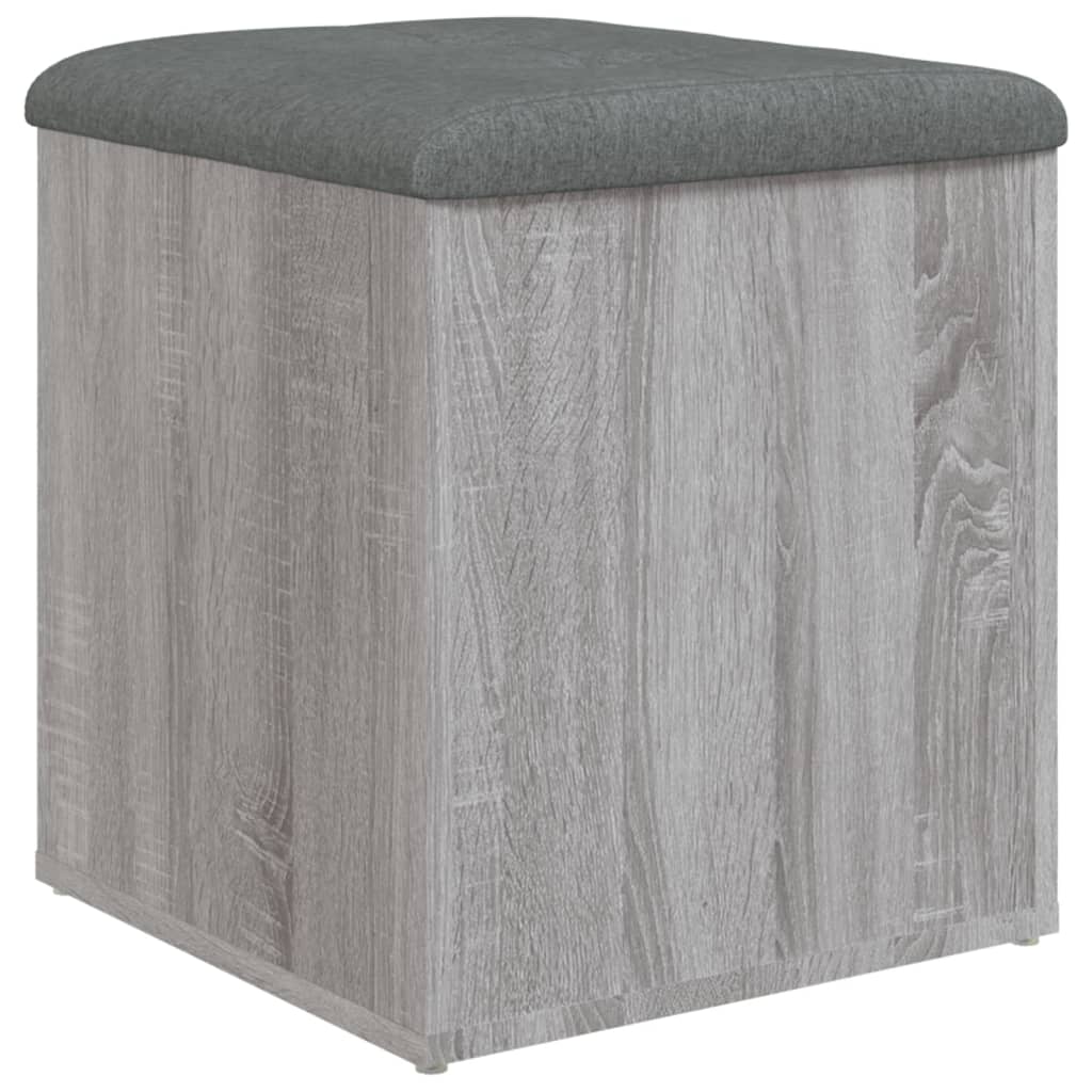 vidaXL Bancă de depozitare, gri sonoma, 42x42x45 cm, lemn prelucrat