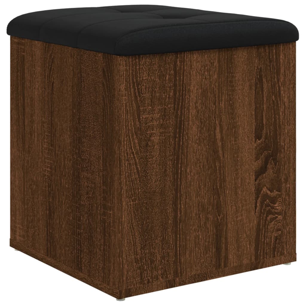 vidaXL Bancă de depozitare, stejar maro, 42x42x45 cm, lemn prelucrat vidaXL Bancă de depozitare, stejar maro, 42x42x45 cm, lemn prelucrat