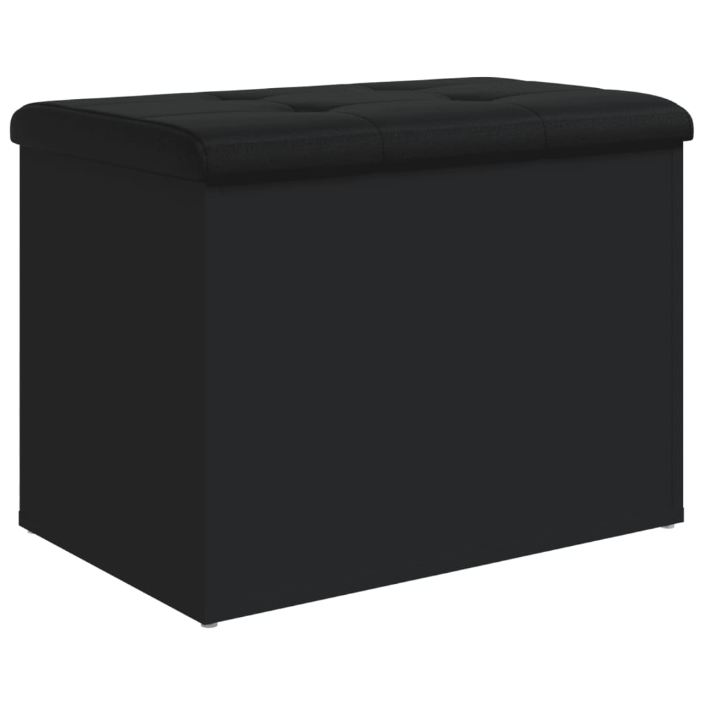 vidaXL Bancă de depozitare, negru, 62x42x45 cm, lemn prelucrat