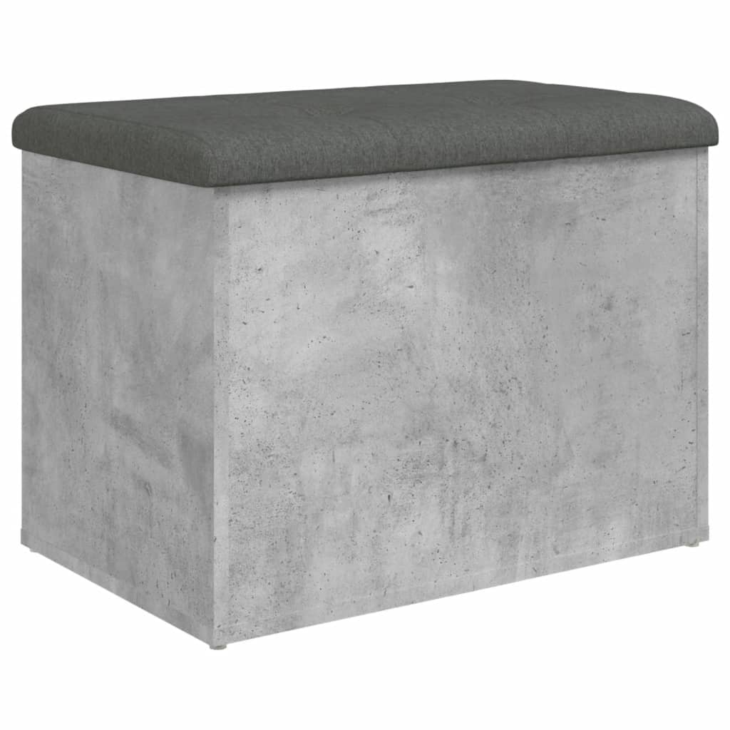 vidaXL Bancă de depozitare, gri beton, 62x42x45 cm, lemn prelucrat vidaXL Bancă de depozitare, gri beton, 62x42x45 cm, lemn prelucrat
