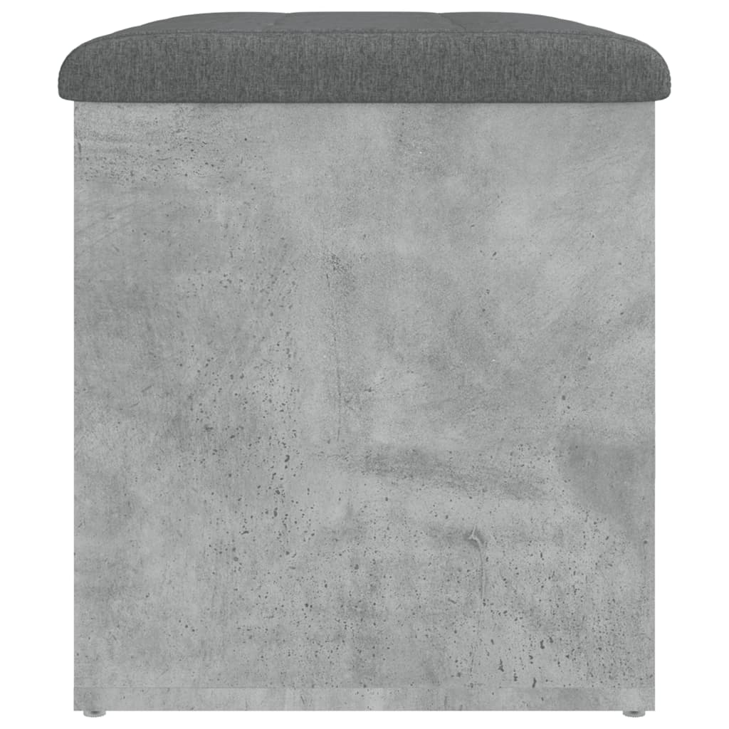 vidaXL Bancă de depozitare, gri beton, 62x42x45 cm, lemn prelucrat vidaXL Bancă de depozitare, gri beton, 62x42x45 cm, lemn prelucrat