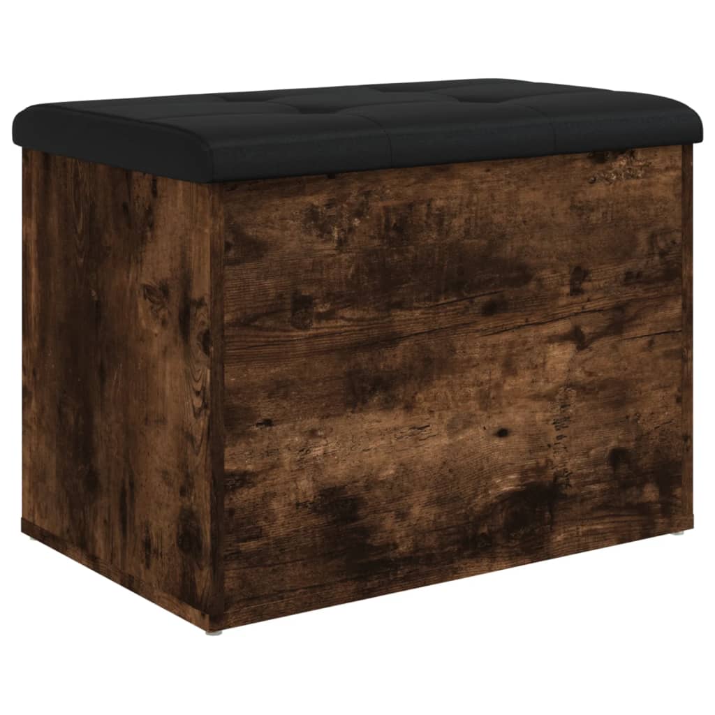 vidaXL Bancă de depozitare, stejar fumuriu, 62x42x45 cm lemn prelucrat