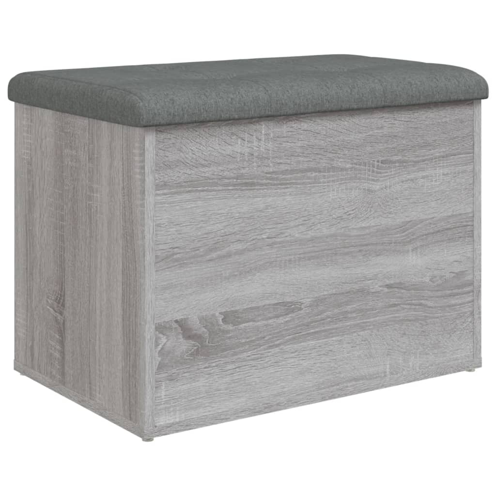 vidaXL Bancă de depozitare, gri sonoma, 62x42x45 cm, lemn prelucrat vidaXL Bancă de depozitare, gri sonoma, 62x42x45 cm, lemn prelucrat