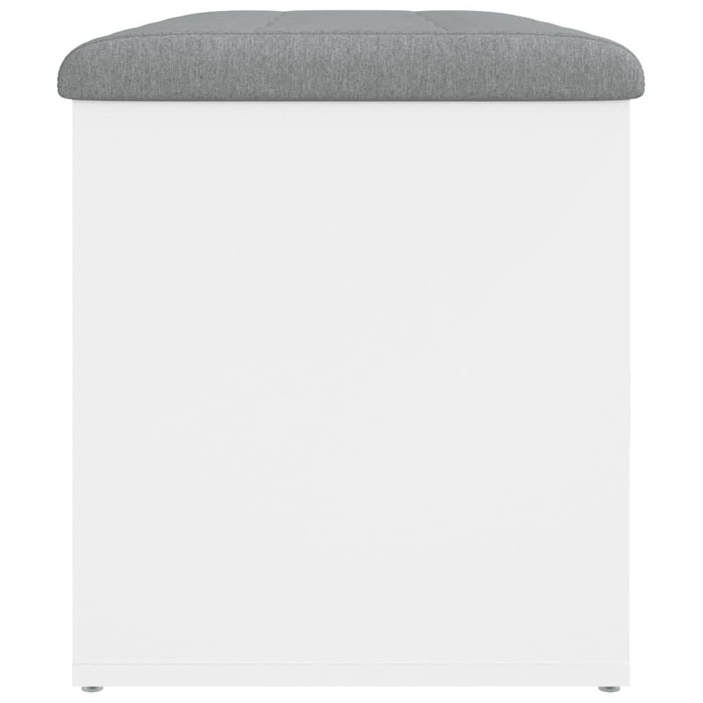vidaXL Bancă de depozitare, alb , 82x42x45 cm, lemn prelucrat vidaXL Bancă de depozitare, alb , 82x42x45 cm, lemn prelucrat