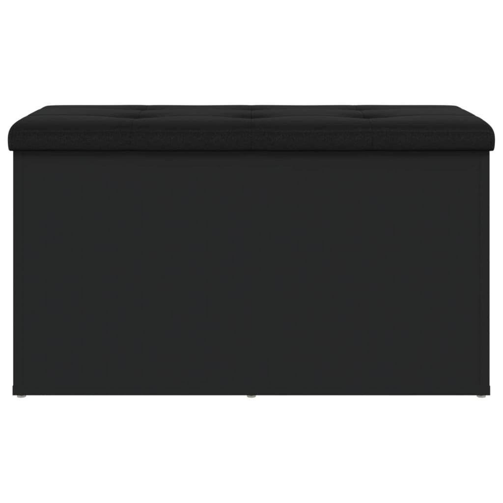 vidaXL Bancă de depozitare, negru, 82x42x45 cm, lemn prelucrat vidaXL Bancă de depozitare, negru, 82x42x45 cm, lemn prelucrat