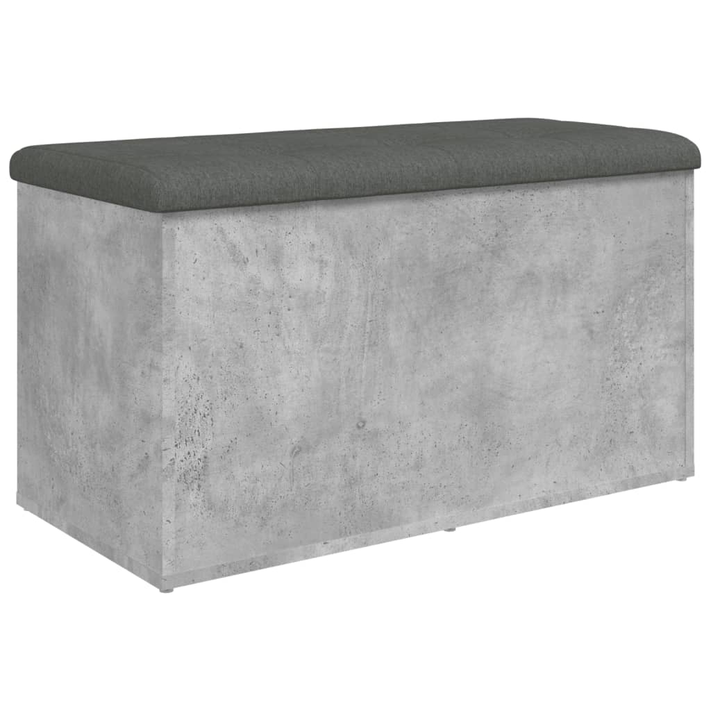 vidaXL Bancă de depozitare, gri beton, 82x42x45 cm, lemn prelucrat vidaXL Bancă de depozitare, gri beton, 82x42x45 cm, lemn prelucrat